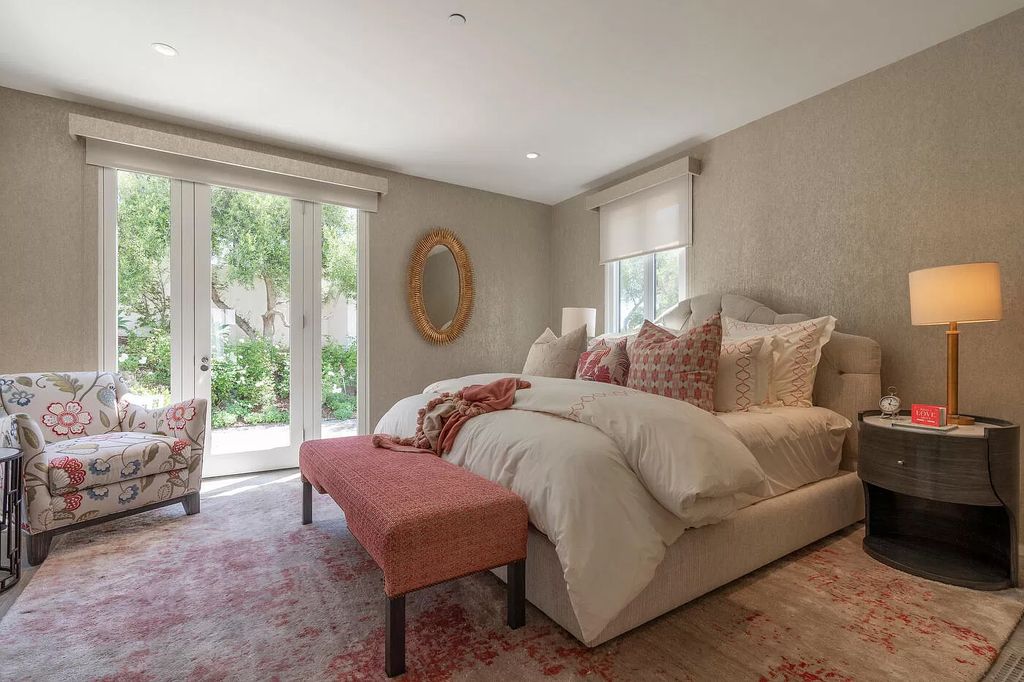 The Home in Santa Barbara is a stunning modern estate with newly constructed pool and spa, tennis court wit pavilion, vegetable gardens, firepit, stunning mountain, ocean and golf-course views now available for sale. This home located at 1850 Jelinda Dr, Santa Barbara, California