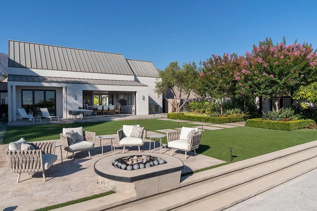 The Home in Santa Barbara is a stunning modern estate with newly constructed pool and spa, tennis court wit pavilion, vegetable gardens, firepit, stunning mountain, ocean and golf-course views now available for sale. This home located at 1850 Jelinda Dr, Santa Barbara, California