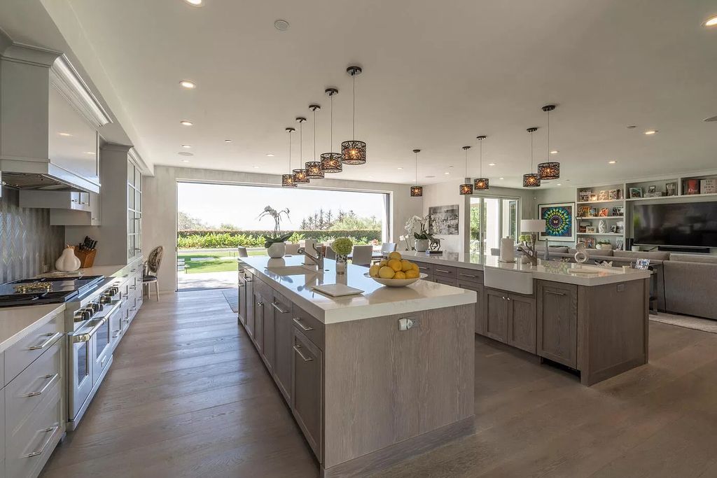 The Home in Santa Barbara is a stunning modern estate with newly constructed pool and spa, tennis court wit pavilion, vegetable gardens, firepit, stunning mountain, ocean and golf-course views now available for sale. This home located at 1850 Jelinda Dr, Santa Barbara, California