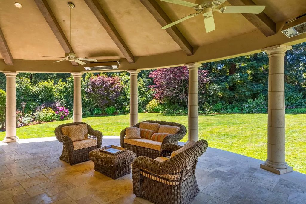 The Home in Atherton is a prestigious estate are the beautifully landscaped grounds with the ultimate privacy down a long, gated driveway now available for sale. This home located at 23 Belbrook Way, Atherton, California