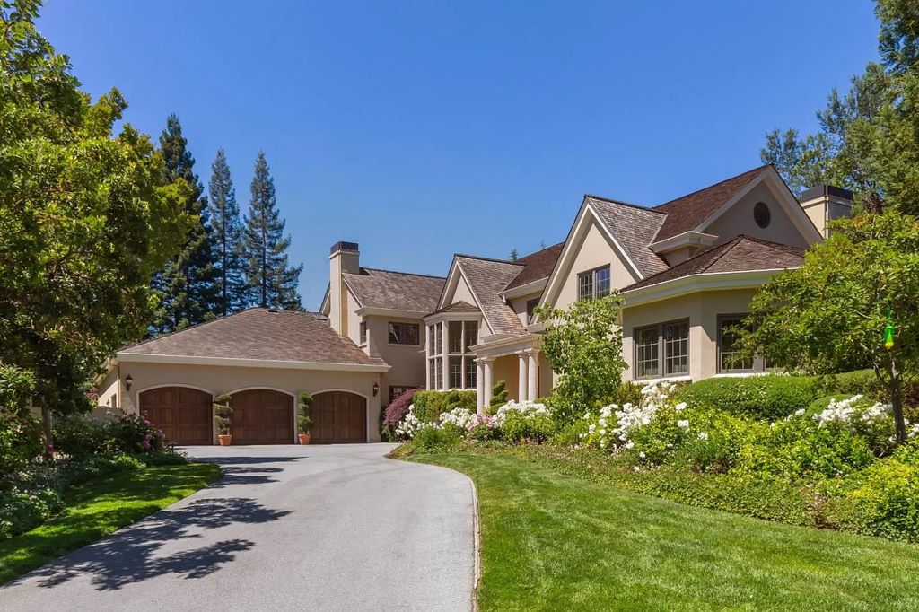 The Home in Atherton is a prestigious estate are the beautifully landscaped grounds with the ultimate privacy down a long, gated driveway now available for sale. This home located at 23 Belbrook Way, Atherton, California