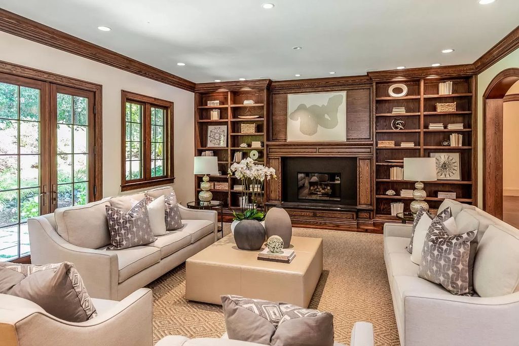 The Home in Atherton is a prestigious estate are the beautifully landscaped grounds with the ultimate privacy down a long, gated driveway now available for sale. This home located at 23 Belbrook Way, Atherton, California