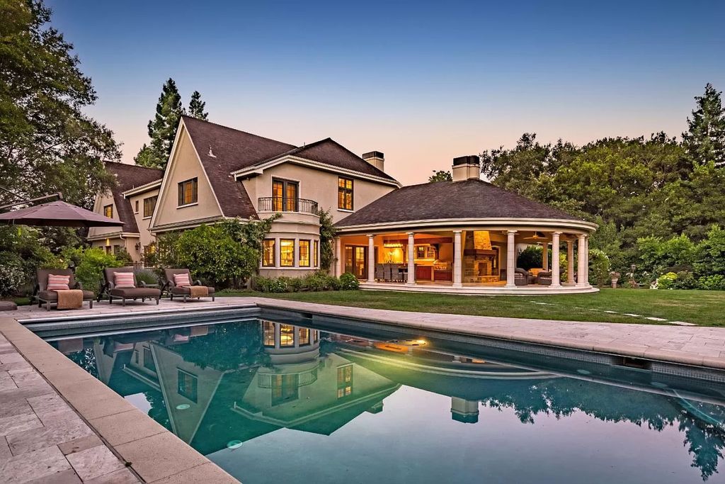 The Home in Atherton is a prestigious estate are the beautifully landscaped grounds with the ultimate privacy down a long, gated driveway now available for sale. This home located at 23 Belbrook Way, Atherton, California