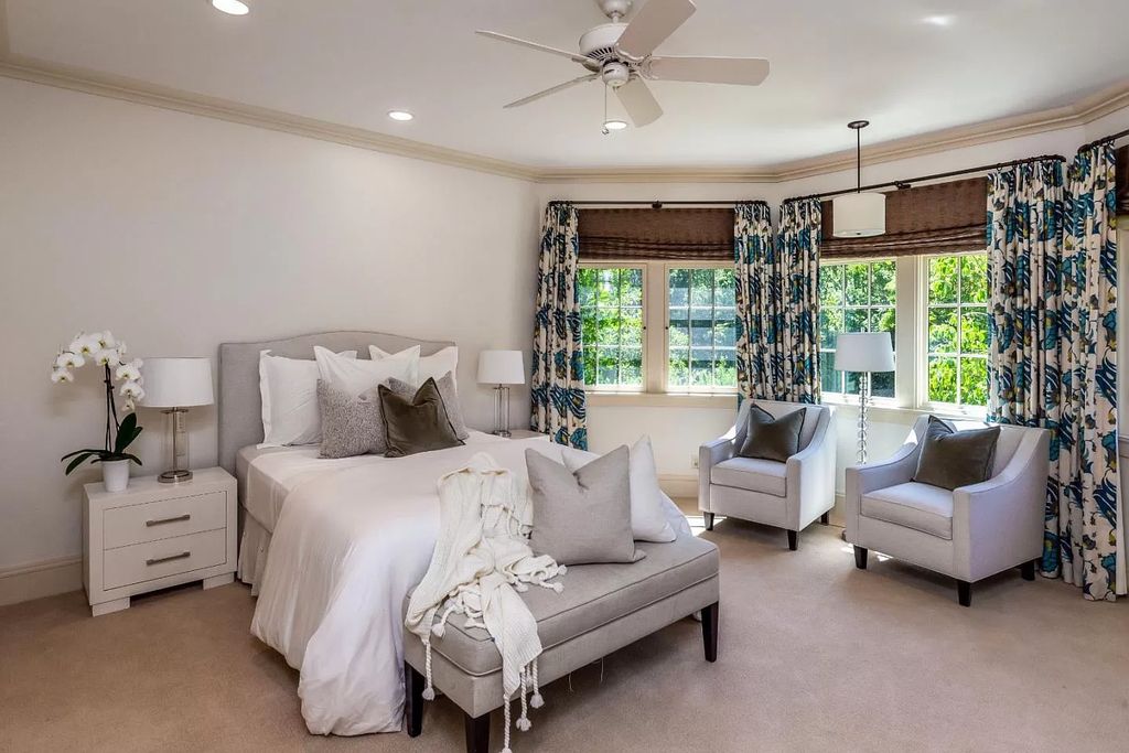 The Home in Atherton is a prestigious estate are the beautifully landscaped grounds with the ultimate privacy down a long, gated driveway now available for sale. This home located at 23 Belbrook Way, Atherton, California