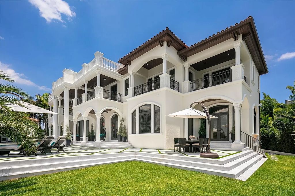 The Home in Golden Beach is an ultra-lavish waterfront palatial estate is set behind private gates at the end of a cul de sac now available for sale. This home located at 498 North Pkwy, Golden Beach, Florida