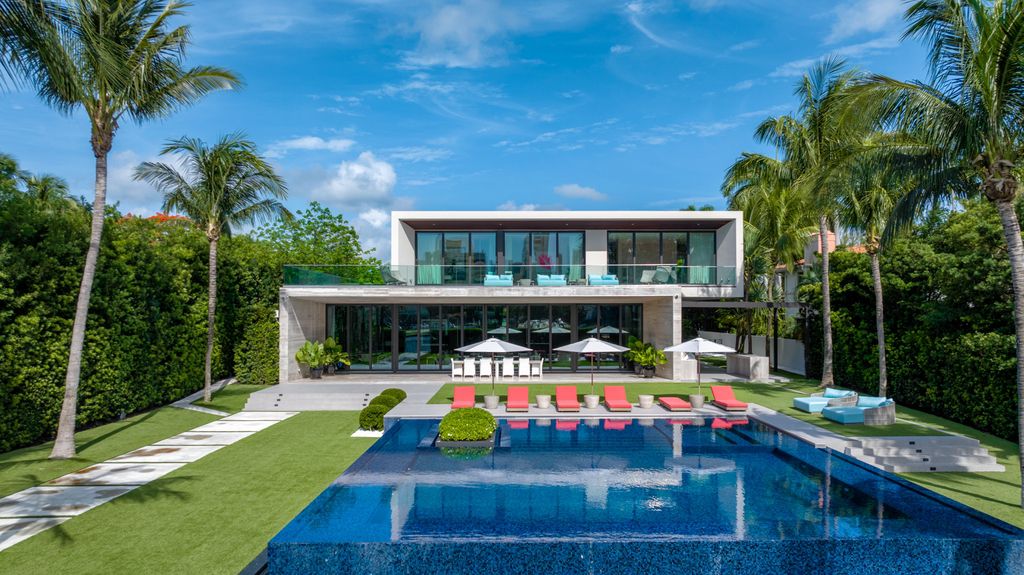 The Mansion in Miami Beach is a luxurious retreat-inspired custom built residence provides a zen ambiance with floating orchid gardens now available for sale. This home located at 4395 Pine Tree Dr, Miami Beach, Florida