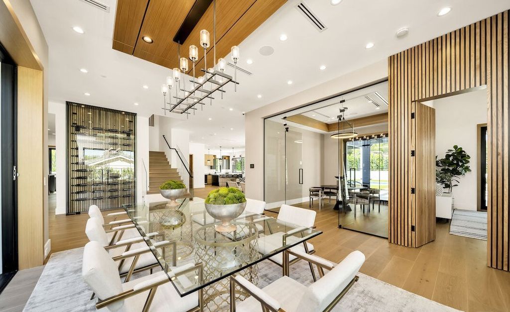 The Home in Encino is a masterfully crafted manor built with tasteful finishes and impeccable attention to detail now available for sale. This home located at 16739 Octavia Pl, Encino, California