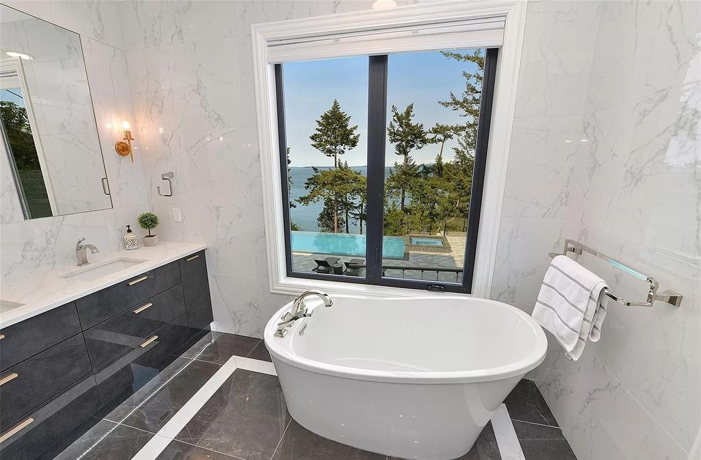 The Estate in Saanich offers the amazing view of the ocean and mountain ranges, now available for sale. This home located at 4823 Major Rd, Saanich, BC V8Y 2L8, Canada