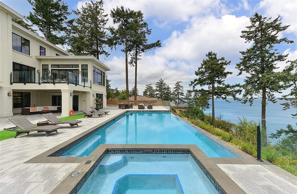 The Estate in Saanich offers the amazing view of the ocean and mountain ranges, now available for sale. This home located at 4823 Major Rd, Saanich, BC V8Y 2L8, Canada