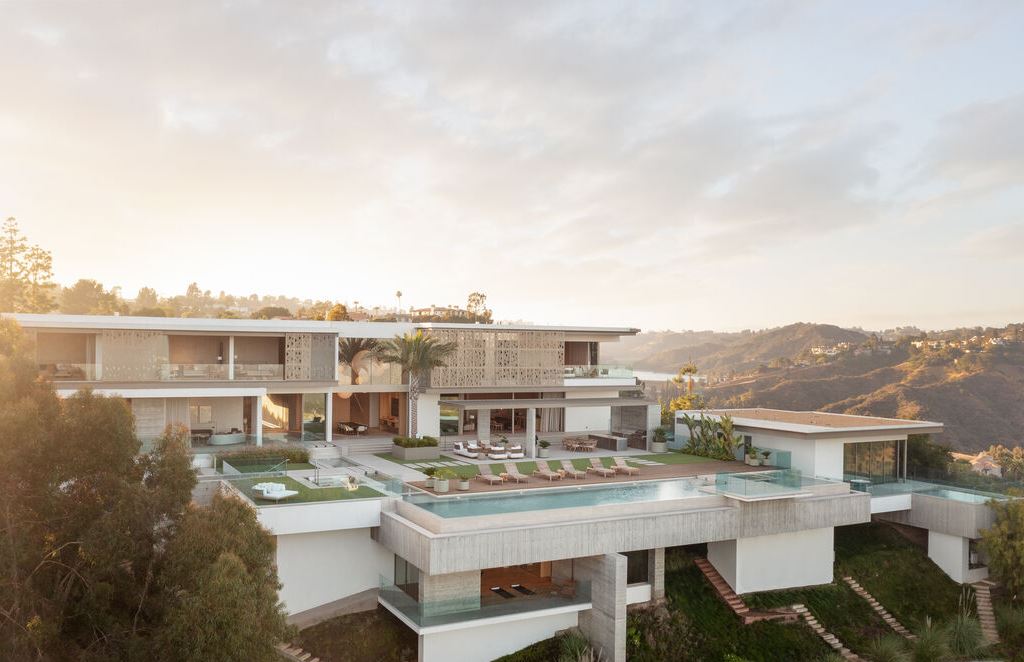 The Los Angeles Mansion is an architectural triumph that redefines luxury living in the world's most prestigious location with the best views in LA now available for sale. This home located at 10721 Stradella Ct, Los Angeles, California