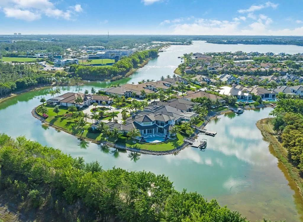 The Home in Miromar Lakes, a magnificent estate on a private waterfront peninsula showcases exquisite architectural details and an amazing outdoor oasis is now available for sale. This home located at 11910 Via Salerno Way, Miromar Lakes, Florida