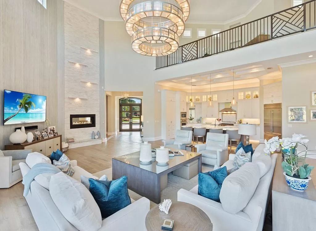 The Home in Miromar Lakes, a magnificent estate on a private waterfront peninsula showcases exquisite architectural details and an amazing outdoor oasis is now available for sale. This home located at 11910 Via Salerno Way, Miromar Lakes, Florida