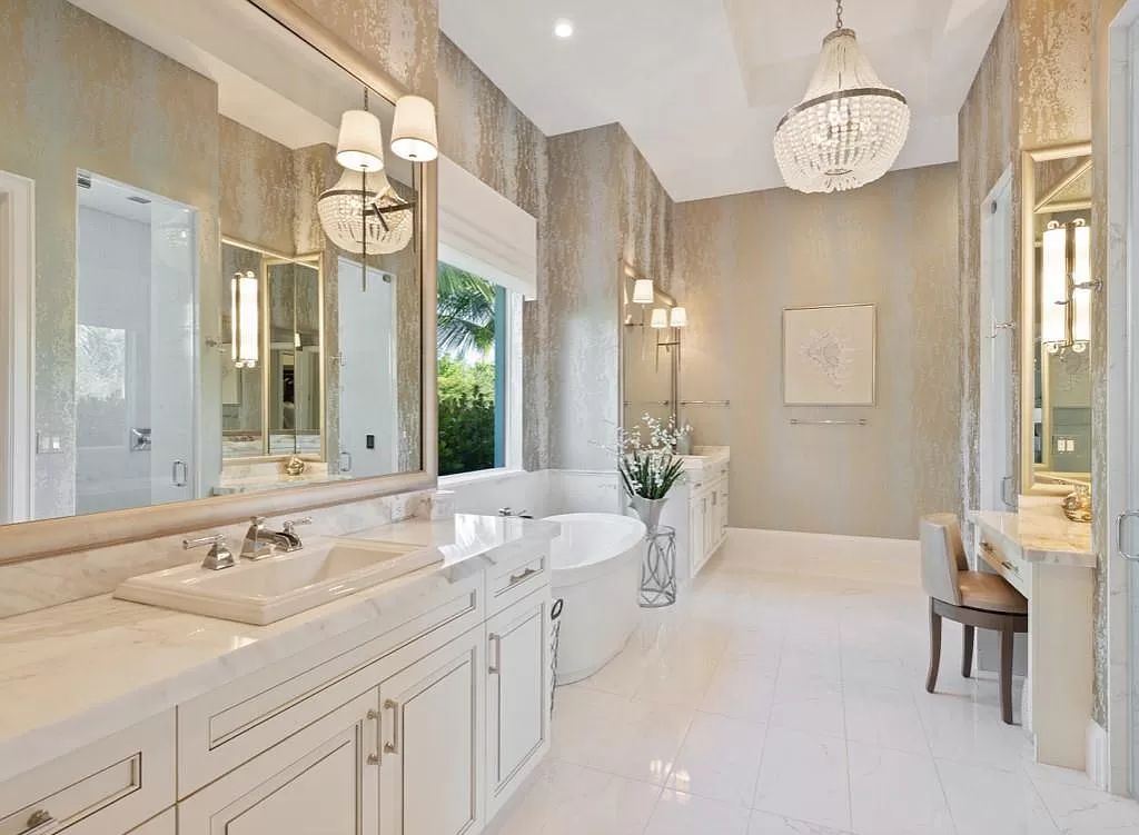 The Home in Miromar Lakes, a magnificent estate on a private waterfront peninsula showcases exquisite architectural details and an amazing outdoor oasis is now available for sale. This home located at 11910 Via Salerno Way, Miromar Lakes, Florida