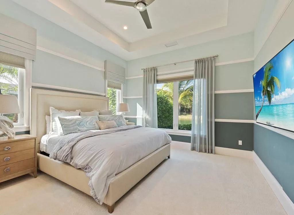 The Home in Miromar Lakes, a magnificent estate on a private waterfront peninsula showcases exquisite architectural details and an amazing outdoor oasis is now available for sale. This home located at 11910 Via Salerno Way, Miromar Lakes, Florida