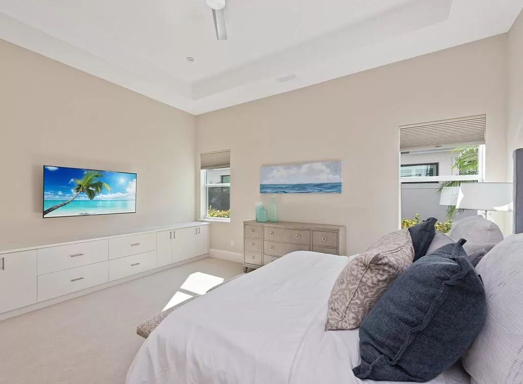 The Home in Miromar Lakes, a magnificent estate on a private waterfront peninsula showcases exquisite architectural details and an amazing outdoor oasis is now available for sale. This home located at 11910 Via Salerno Way, Miromar Lakes, Florida