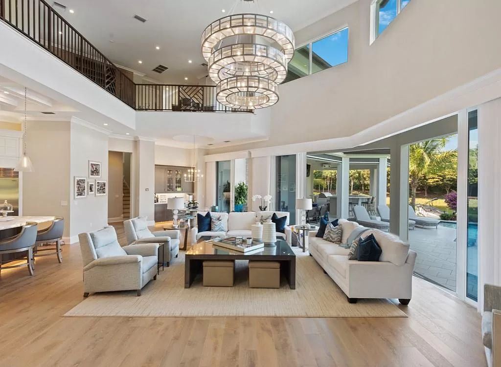 The Home in Miromar Lakes, a magnificent estate on a private waterfront peninsula showcases exquisite architectural details and an amazing outdoor oasis is now available for sale. This home located at 11910 Via Salerno Way, Miromar Lakes, Florida