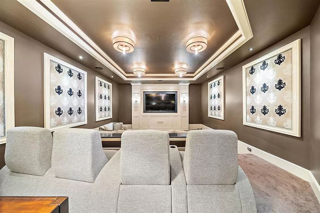 The Estate in Richmond, a private oasis nestled within The Retreat at Sovereign Shores offers resort style with a lavish swimming pool, tennis court, multiple outdoor patios is now available for sale. This home located at 12 Retreat Blvd, Richmond, Texas 