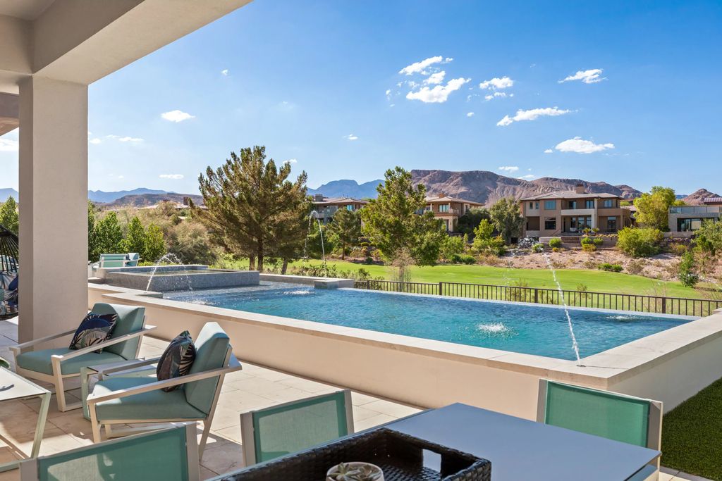 The Home in Las Vegas, a dramatic custom masterpiece with panoramic Red Rock Conservation views defines modern sophistication with sleek timeless finishes is now available for sale. This house located at 74 Meadowhawk Ln, Las Vegas, Nevada