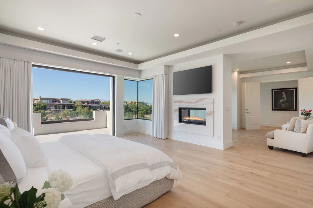 The Home in Las Vegas, a dramatic custom masterpiece with panoramic Red Rock Conservation views defines modern sophistication with sleek timeless finishes is now available for sale. This house located at 74 Meadowhawk Ln, Las Vegas, Nevada