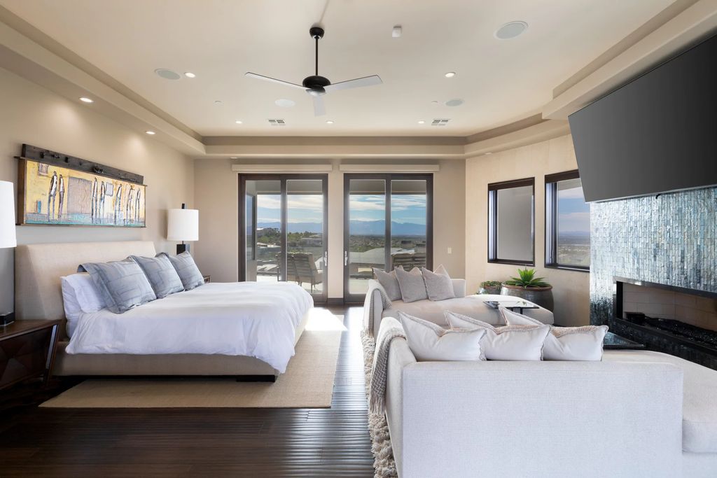 The Henderson Home, a newly renovated double-gated residence spotlights high ceilings, curved staircases, an open floor plan and an amazing outdoor area is now available for sale. This home located at 578 Lairmont Pl, Henderson, Nevada