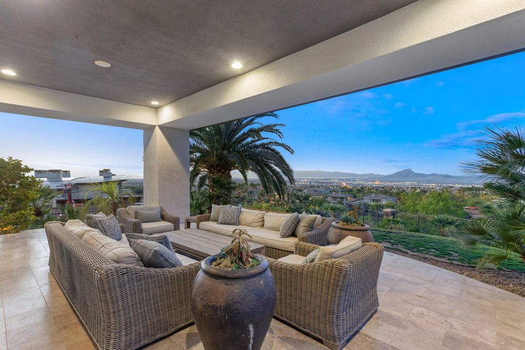 The Henderson Home, a newly renovated double-gated residence spotlights high ceilings, curved staircases, an open floor plan and an amazing outdoor area is now available for sale. This home located at 578 Lairmont Pl, Henderson, Nevada