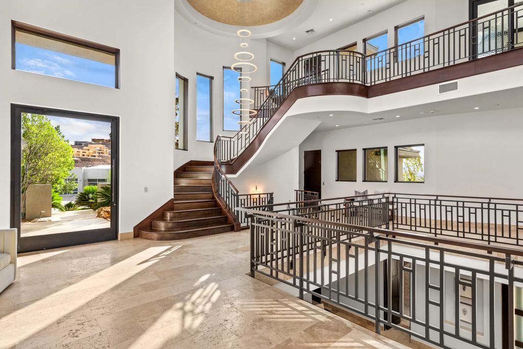 The Henderson Home, a newly renovated double-gated residence spotlights high ceilings, curved staircases, an open floor plan and an amazing outdoor area is now available for sale. This home located at 578 Lairmont Pl, Henderson, Nevada
