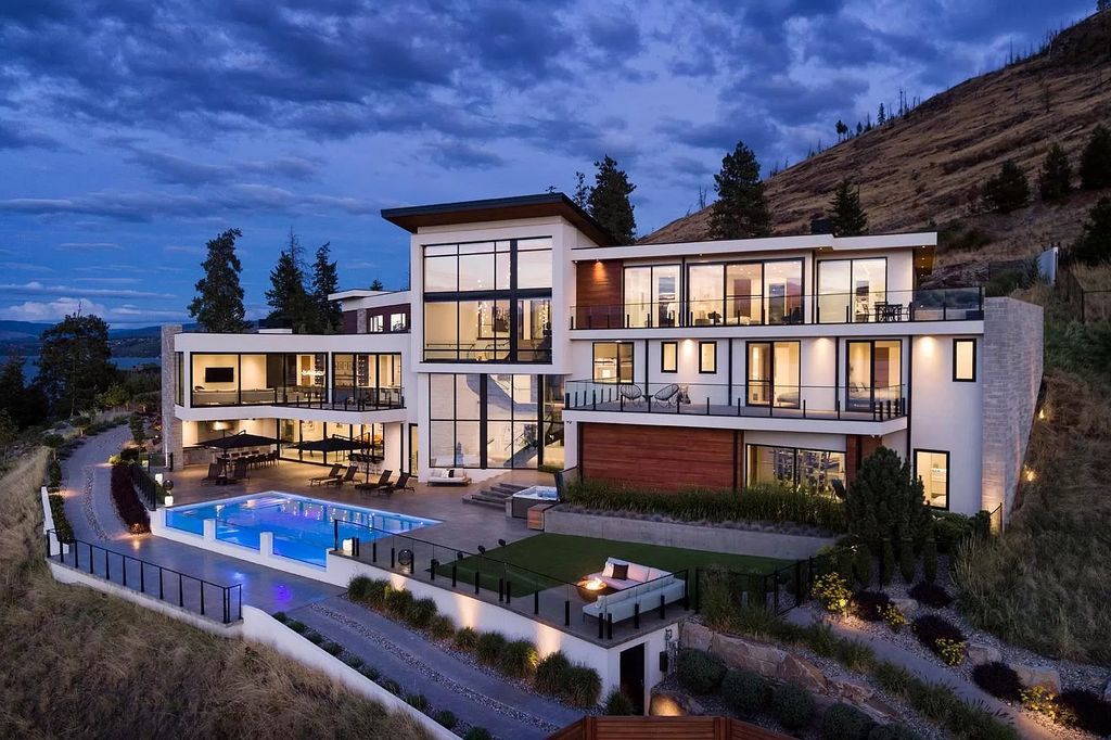 The Home in Kelowna offers unparalleled amenities, including stunning Japanese-inspired hidden garden, beach house, pool, and so much more, now available for sale. This home located at 6950 Lakeshore Rd, Kelowna, BC V1W 4J5, Canada