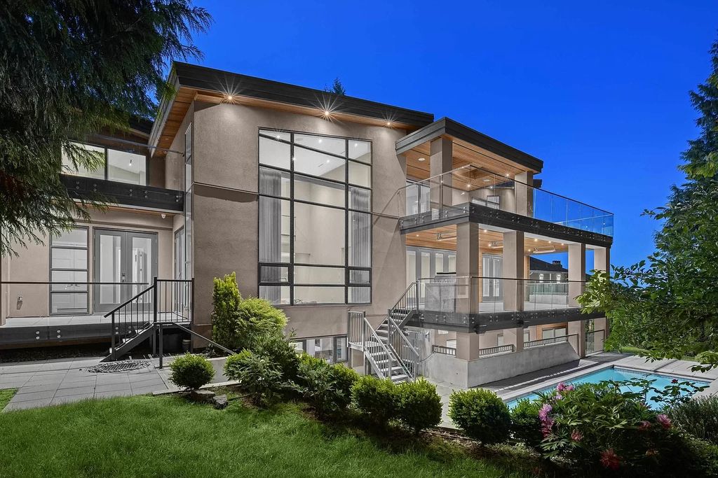 The Estate in West Vancouver is a stunning contemporary south-facing home with ultra-luxury now available for sale. This home located at 735 Southborough Dr, West Vancouver, BC V7S 1N1, Canada