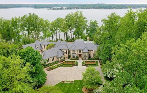 Remarkable Gated 20-Acre Waterfront Estate in Severna Park with French-inspired Design Asking for $12,975,000