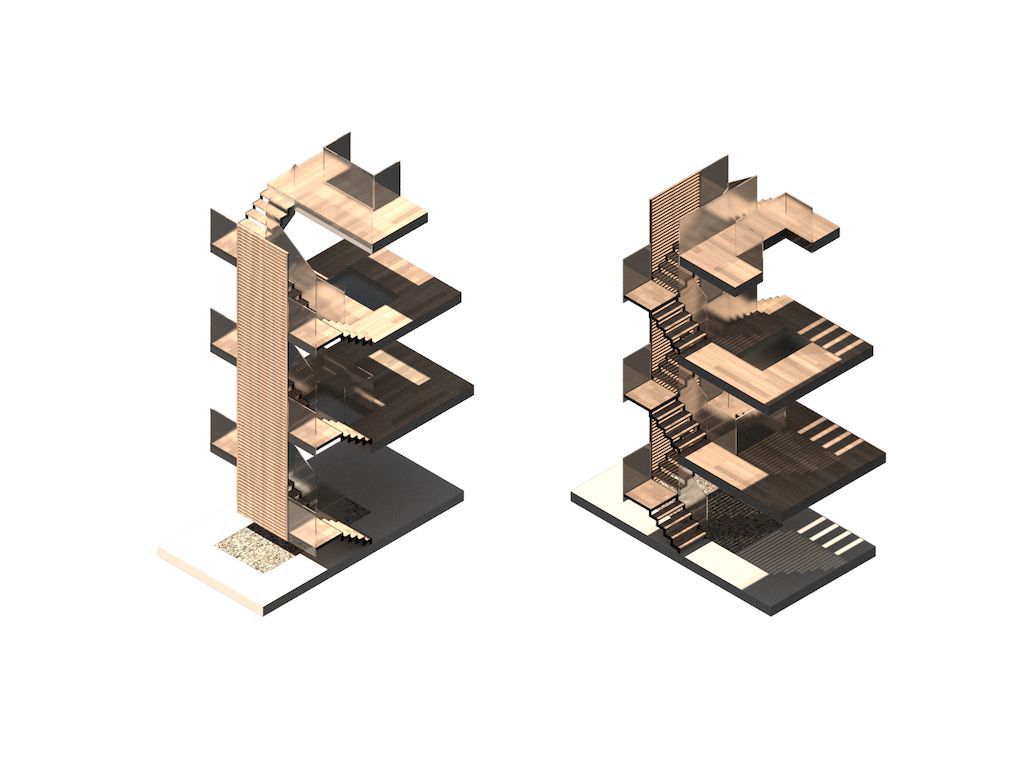 Stack House a playful expression of horizontal volumes by Atelier RZLBD 6