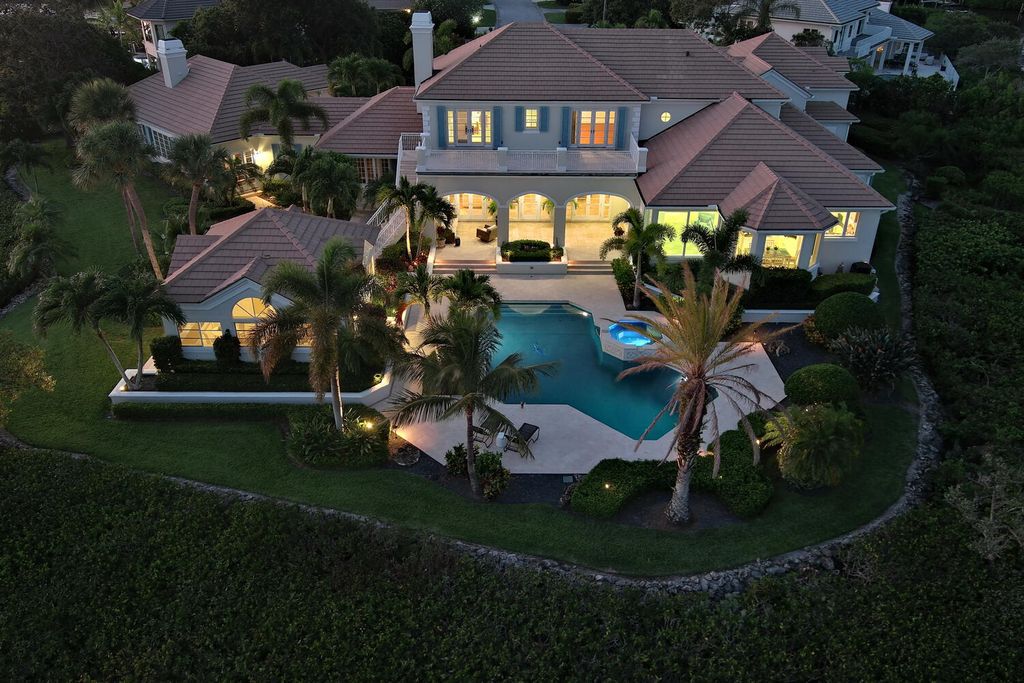 The Home in Vero Beach is a distinguished residence situated on a cul-de-sac point with 270 degrees of unobstructed intracoastal views now available for sale. This home located at 210 Osprey Ct, Vero Beach, Florida