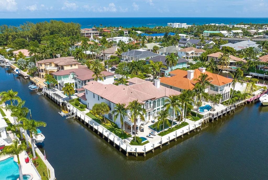 The Estate in Delray Beach, an architectural masterpiece on a cul-de-sac street in the sought-after Seagate area maintaining the highest levels is now available for sale. This home located at 1003 Rhodes Villa Ave, Delray Beach, Florida