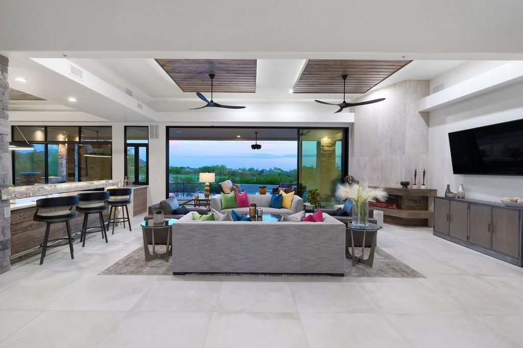 The Home in Scottsdale is a completely remodeled and furnished contemporary is situated along the picturesque 6th fairway with stunning golf course and mountain views now available for sale. This home located at 10040 E Happy Valley Rd UNIT 278, Scottsdale, Arizona;