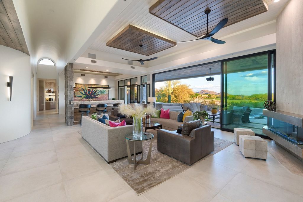 The Home in Scottsdale is a completely remodeled and furnished contemporary is situated along the picturesque 6th fairway with stunning golf course and mountain views now available for sale. This home located at 10040 E Happy Valley Rd UNIT 278, Scottsdale, Arizona;