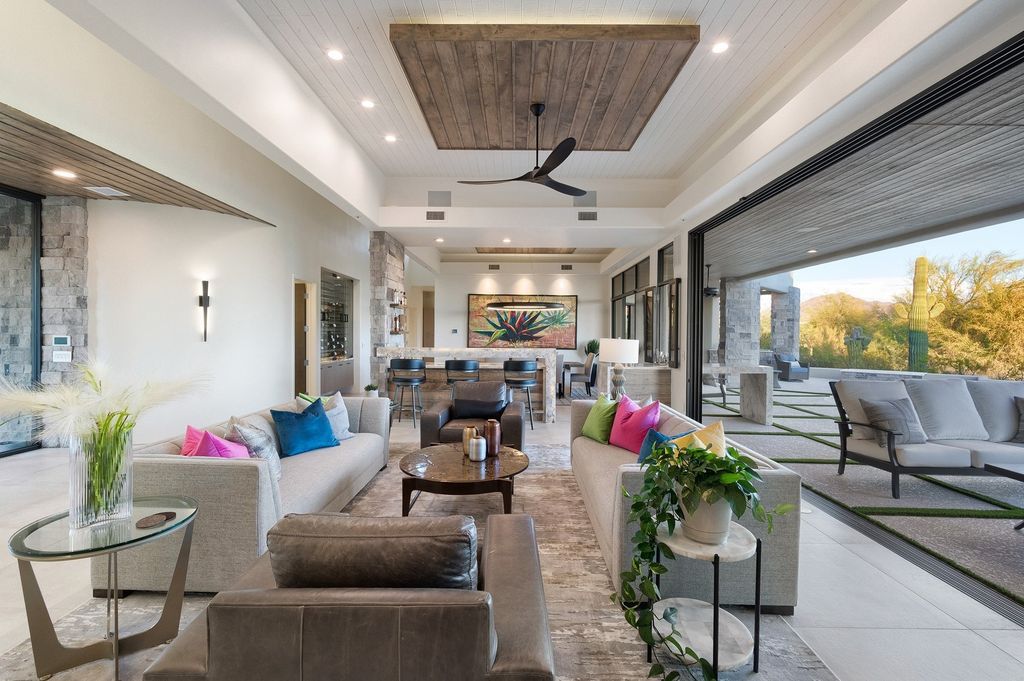 The Home in Scottsdale is a completely remodeled and furnished contemporary is situated along the picturesque 6th fairway with stunning golf course and mountain views now available for sale. This home located at 10040 E Happy Valley Rd UNIT 278, Scottsdale, Arizona;