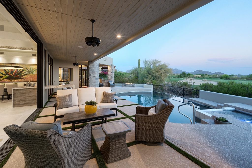 The Home in Scottsdale is a completely remodeled and furnished contemporary is situated along the picturesque 6th fairway with stunning golf course and mountain views now available for sale. This home located at 10040 E Happy Valley Rd UNIT 278, Scottsdale, Arizona;
