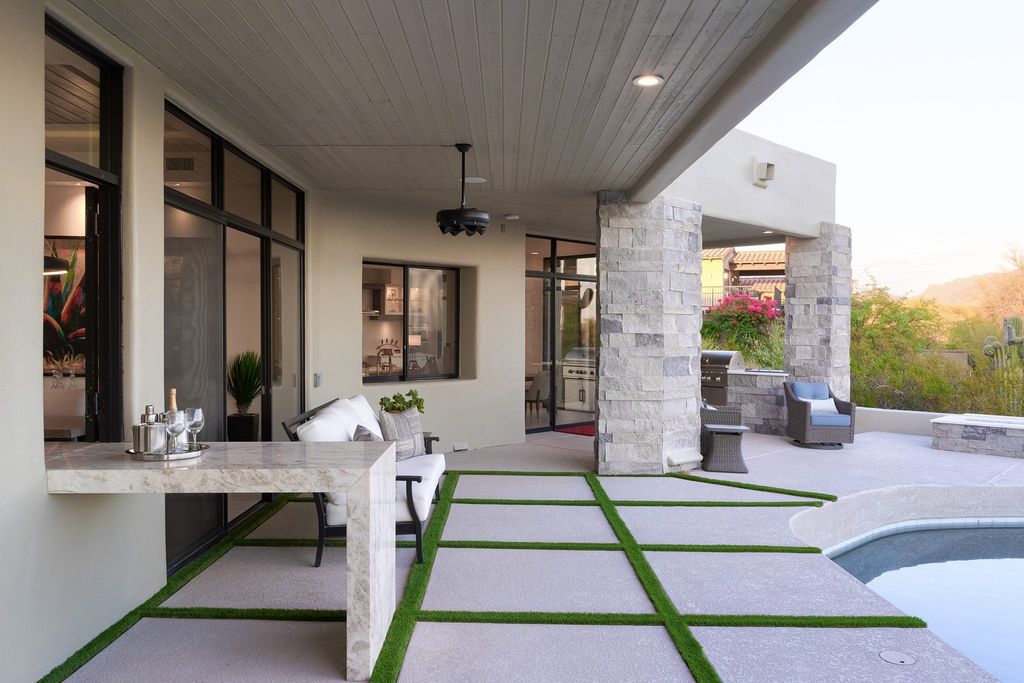 The Home in Scottsdale is a completely remodeled and furnished contemporary is situated along the picturesque 6th fairway with stunning golf course and mountain views now available for sale. This home located at 10040 E Happy Valley Rd UNIT 278, Scottsdale, Arizona;