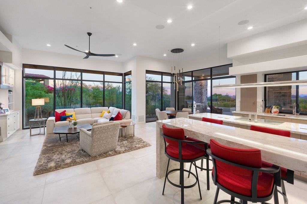 The Home in Scottsdale is a completely remodeled and furnished contemporary is situated along the picturesque 6th fairway with stunning golf course and mountain views now available for sale. This home located at 10040 E Happy Valley Rd UNIT 278, Scottsdale, Arizona;