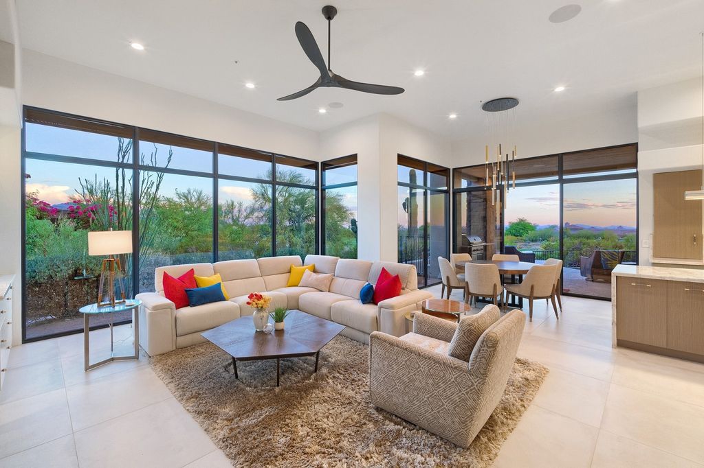 The Home in Scottsdale is a completely remodeled and furnished contemporary is situated along the picturesque 6th fairway with stunning golf course and mountain views now available for sale. This home located at 10040 E Happy Valley Rd UNIT 278, Scottsdale, Arizona;