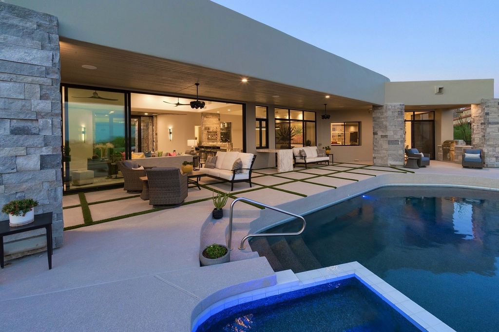 The Home in Scottsdale is a completely remodeled and furnished contemporary is situated along the picturesque 6th fairway with stunning golf course and mountain views now available for sale. This home located at 10040 E Happy Valley Rd UNIT 278, Scottsdale, Arizona;