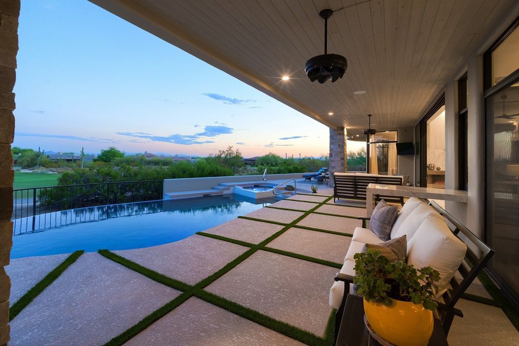 The Home in Scottsdale is a completely remodeled and furnished contemporary is situated along the picturesque 6th fairway with stunning golf course and mountain views now available for sale. This home located at 10040 E Happy Valley Rd UNIT 278, Scottsdale, Arizona;