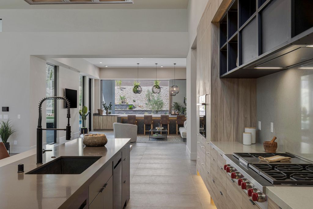 The Home in Las Vegas is a Brand new modern single-story dream compound within minutes from the Lone Mountain regional and equestrian park and the shops at Downtown Summerlin now available for sale. This home located at 4261 N Grand Canyon Dr, Las Vegas, Nevada
