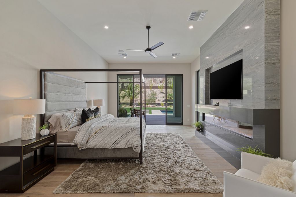The Home in Las Vegas is a Brand new modern single-story dream compound within minutes from the Lone Mountain regional and equestrian park and the shops at Downtown Summerlin now available for sale. This home located at 4261 N Grand Canyon Dr, Las Vegas, Nevada