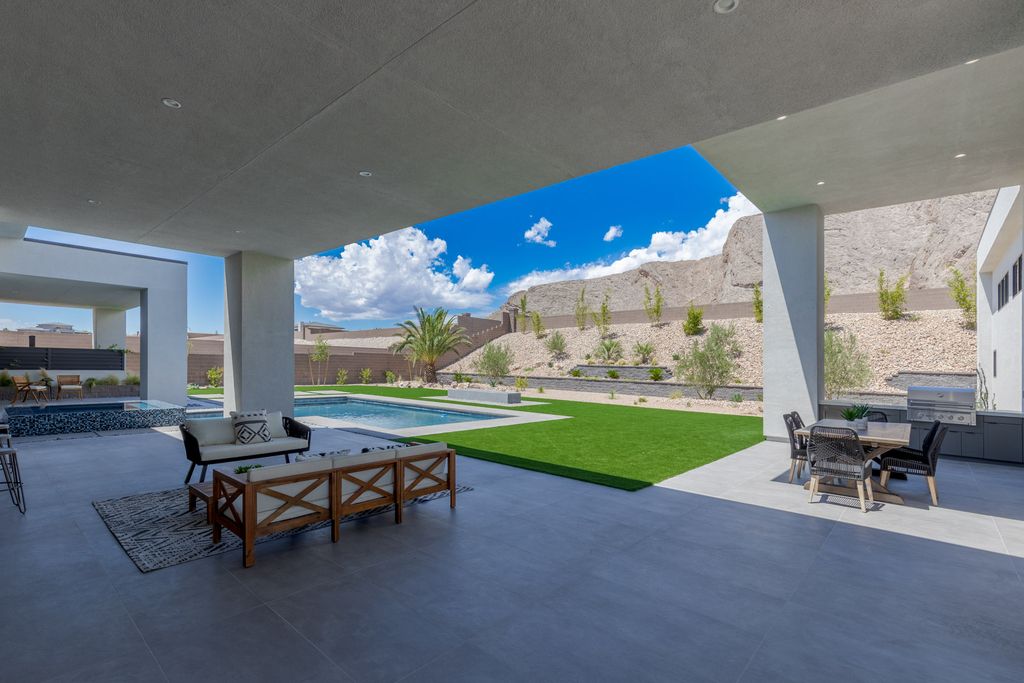 The Home in Las Vegas is a Brand new modern single-story dream compound within minutes from the Lone Mountain regional and equestrian park and the shops at Downtown Summerlin now available for sale. This home located at 4261 N Grand Canyon Dr, Las Vegas, Nevada