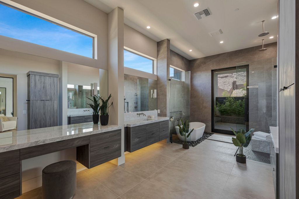 The Home in Las Vegas is a Brand new modern single-story dream compound within minutes from the Lone Mountain regional and equestrian park and the shops at Downtown Summerlin now available for sale. This home located at 4261 N Grand Canyon Dr, Las Vegas, Nevada