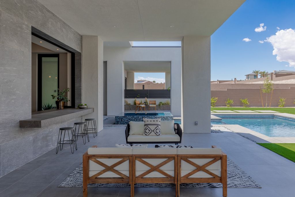 The Home in Las Vegas is a Brand new modern single-story dream compound within minutes from the Lone Mountain regional and equestrian park and the shops at Downtown Summerlin now available for sale. This home located at 4261 N Grand Canyon Dr, Las Vegas, Nevada