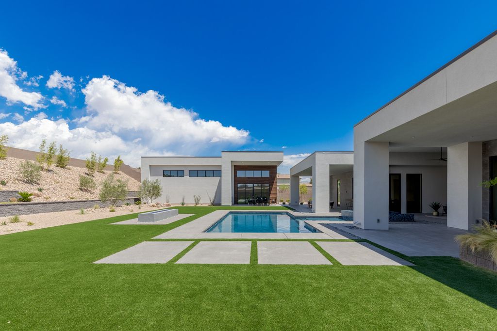 The Home in Las Vegas is a Brand new modern single-story dream compound within minutes from the Lone Mountain regional and equestrian park and the shops at Downtown Summerlin now available for sale. This home located at 4261 N Grand Canyon Dr, Las Vegas, Nevada