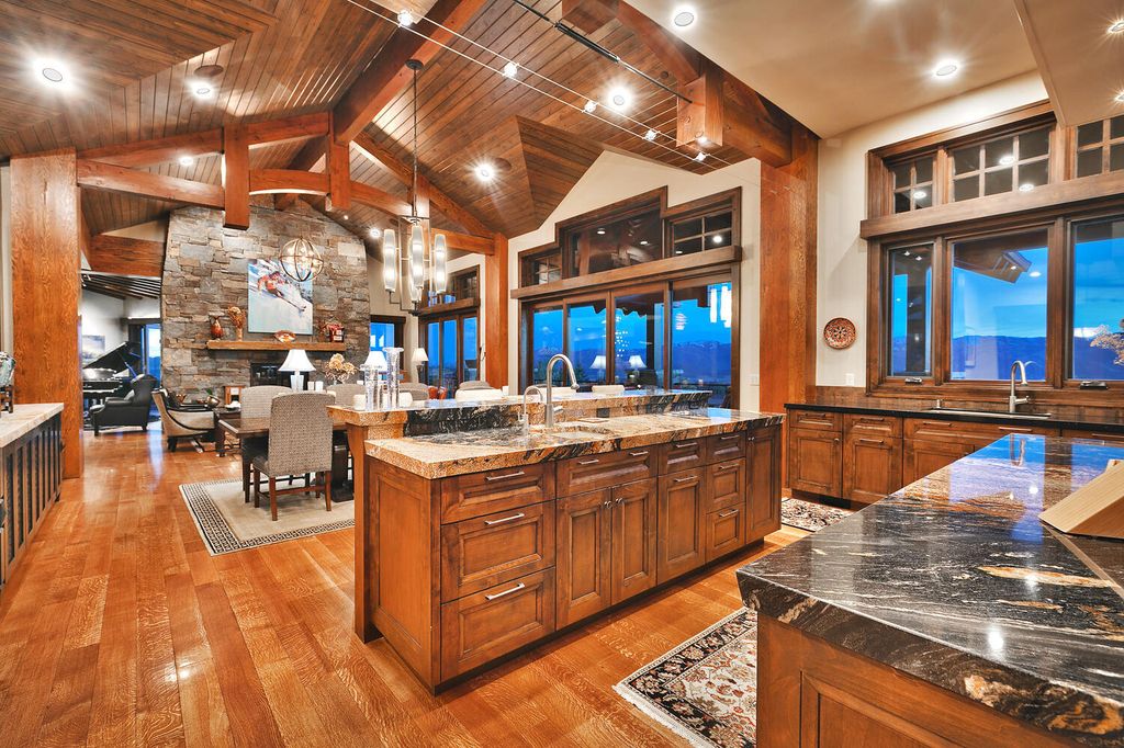 The Home in Park City, a spectacular mountain view residence designed by 4C Design Group and meticulously built by Douglas Knight perfect for parties and family gatherings is now available for sale. This home located at 9021 N Promontory Summit Dr, Park City, Utah