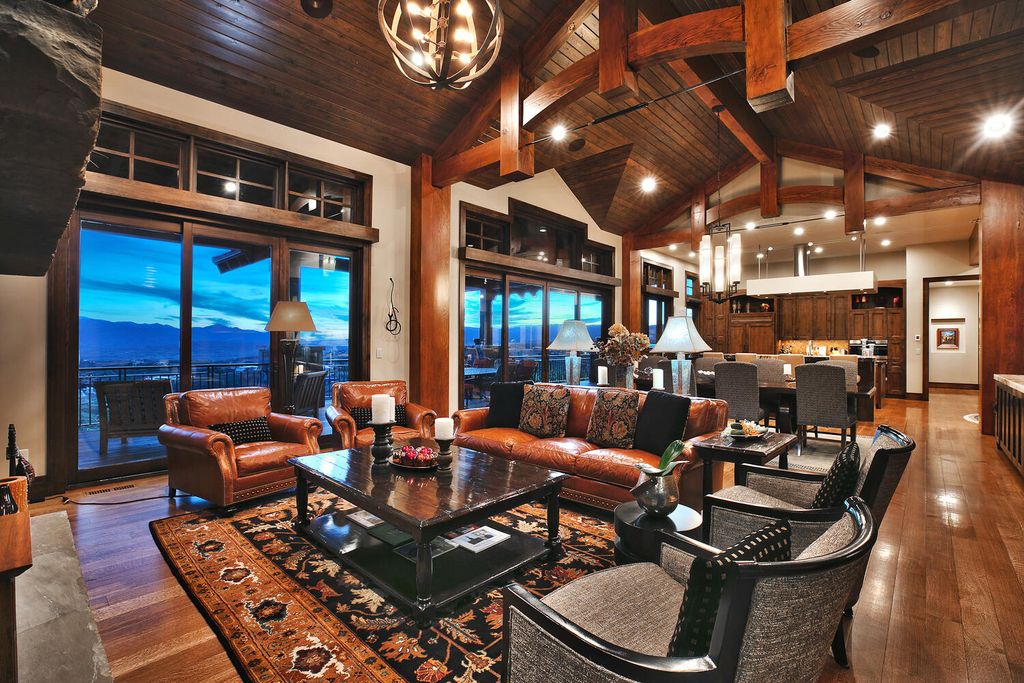 The Home in Park City, a spectacular mountain view residence designed by 4C Design Group and meticulously built by Douglas Knight perfect for parties and family gatherings is now available for sale. This home located at 9021 N Promontory Summit Dr, Park City, Utah