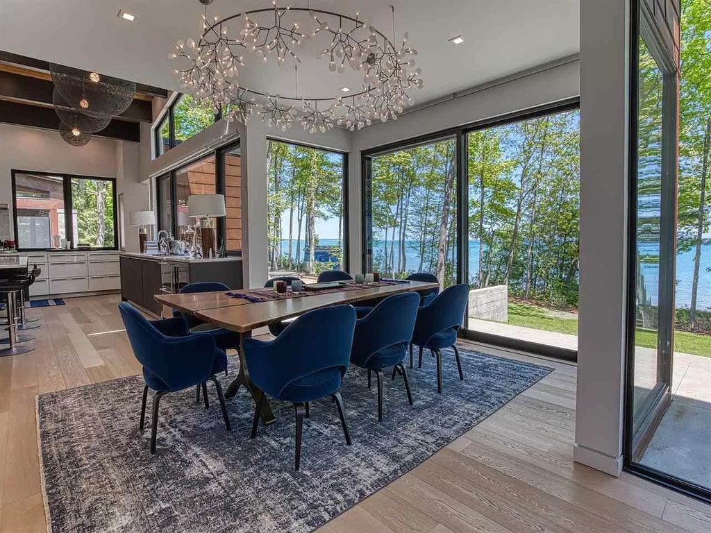 The Home in Suttons Bay is built by Easling Construction and designed by Ray Kendra & ReDesign Interiors, now available for sale. This home located at 3693 S Bay Ridge Ln, Suttons Bay, Michigan